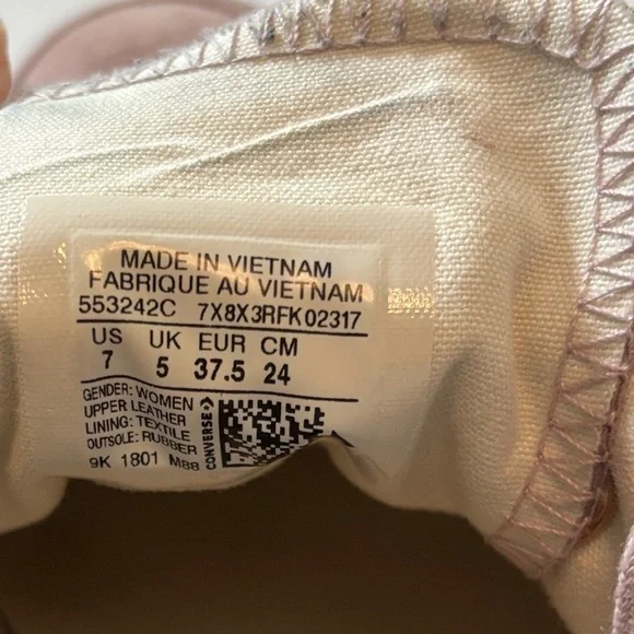 Converse Women's Dusty Pink Sneakers - Picture 3 of 5